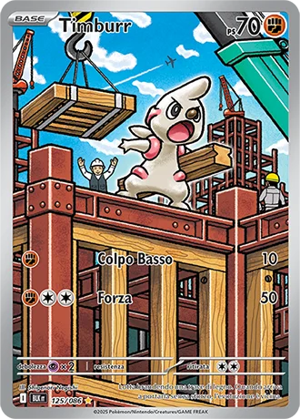 Timburr Luce Nera carta Pokémon italiana IR