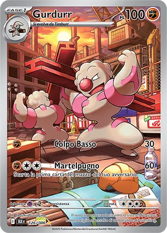 Gurdurr Luce Nera carta Pokémon italiana IR