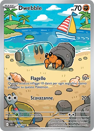 Dwebble Luce Nera carta Pokémon italiana IR