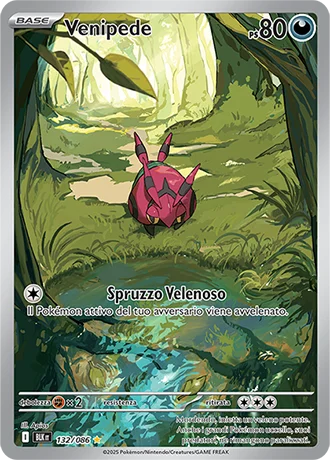Venipede Luce Nera carta Pokémon italiana IR