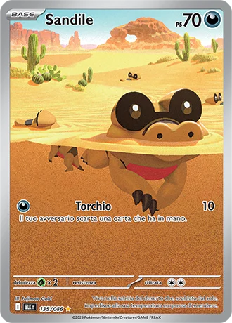Sandile Luce Nera carta Pokémon italiana IR
