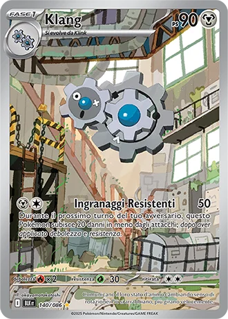 Klang Luce Nera carta Pokémon italiana IR