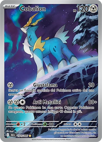 Cobalion Luce Nera carta Pokémon italiana IR
