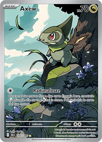 Axew Luce Nera carta Pokémon italiana IR