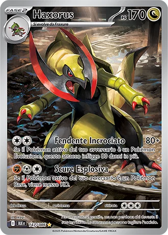 Haxorus Luce Nera carta Pokémon italiana IR