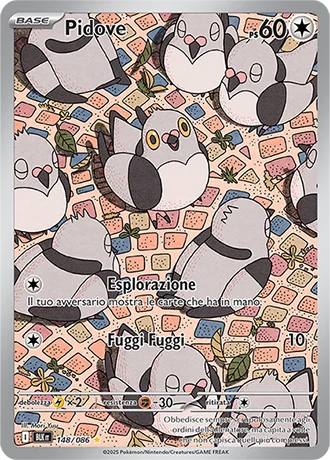 Pidove Luce Nera carta Pokémon italiana IR