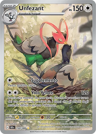 Unfezant Luce Nera carta Pokémon italiana IR