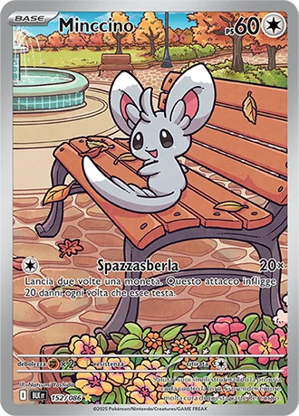 Minccino Luce Nera carta Pokémon italiana IR