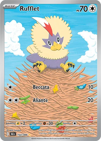Rufflet Luce Nera carta Pokémon italiana IR