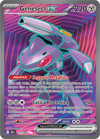 Genesect ex Luce Nera carta Pokémon italiana UR