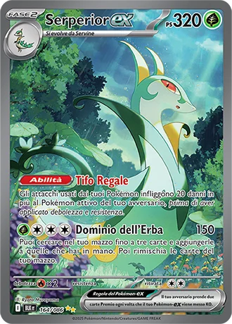Serperior ex Luce Nera carta Pokémon italiana SIR
