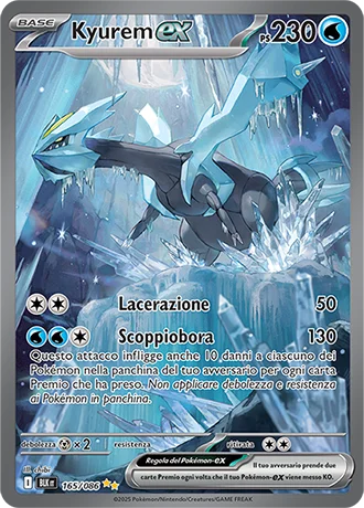 Kyurem ex Luce Nera carta Pokémon italiana SIR