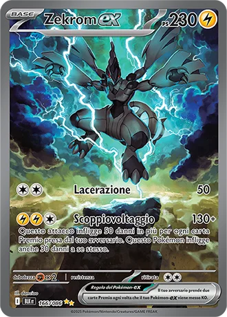 Zekrom ex Luce Nera carta Pokémon italiana SIR