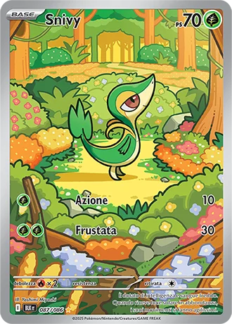 Snivy Luce Nera carta Pokémon italiana IR