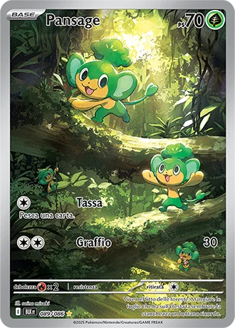 Pansage Luce Nera carta Pokémon italiana IR