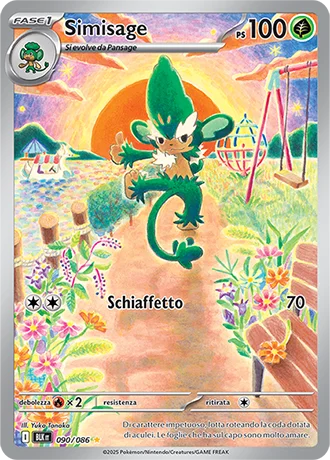 Simisage Luce Nera carta Pokémon italiana IR
