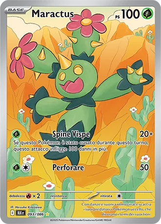 Maractus Luce Nera carta Pokémon italiana IR