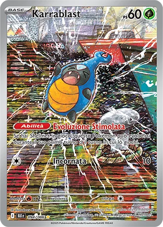 Karrablast Luce Nera carta Pokémon italiana IR