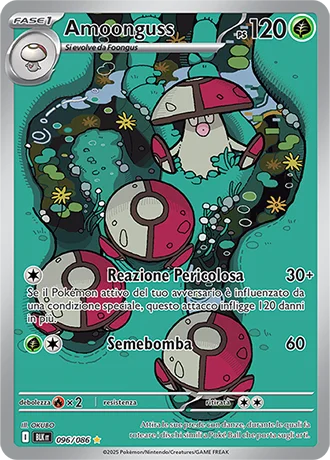 Amoonguss Luce Nera carta Pokémon italiana IR