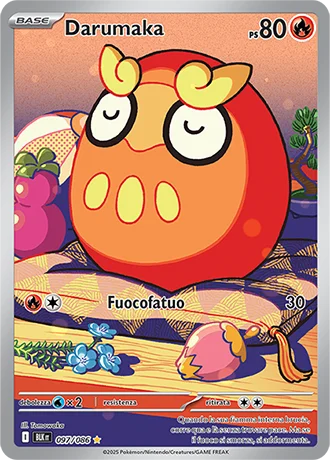 Darumaka Luce Nera carta Pokémon italiana IR