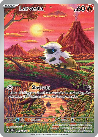 Larvesta Luce Nera carta Pokémon italiana IR
