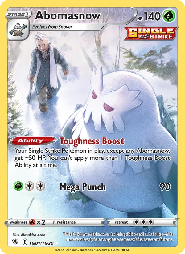 Abomasnow Lucentezza Siderale carta Pokémon italiana TG