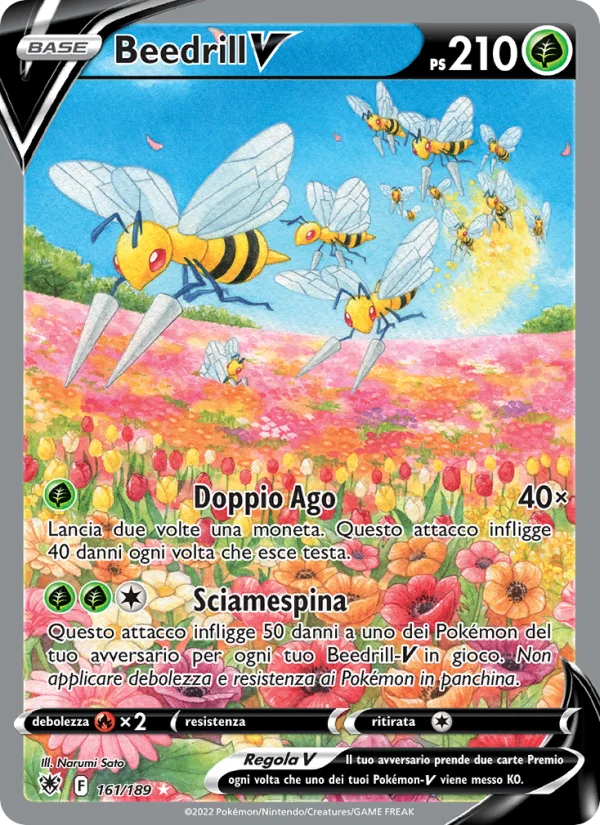 Beedrill V Lucentezza Siderale carta Pokémon italiana UR