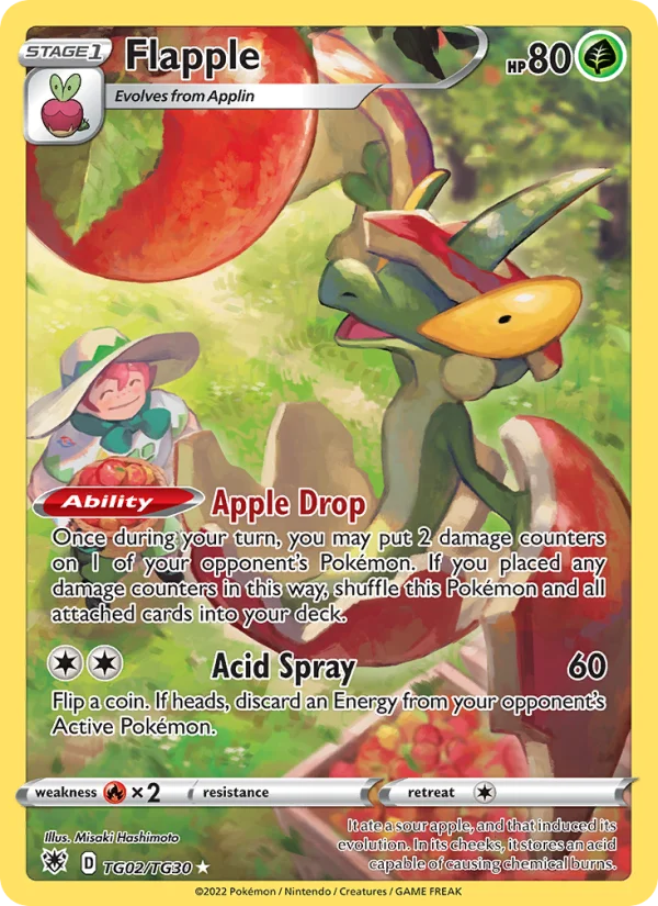 Flapple Lucentezza Siderale carta Pokémon italiana TG
