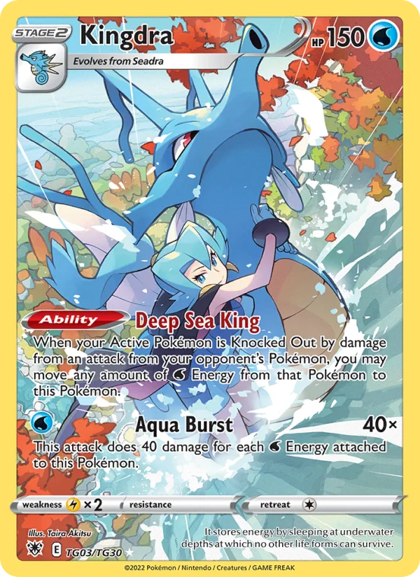 Kingdra Lucentezza Siderale carta Pokémon italiana TG