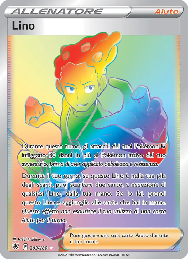 Lino Lucentezza Siderale carta Pokémon italiana RR