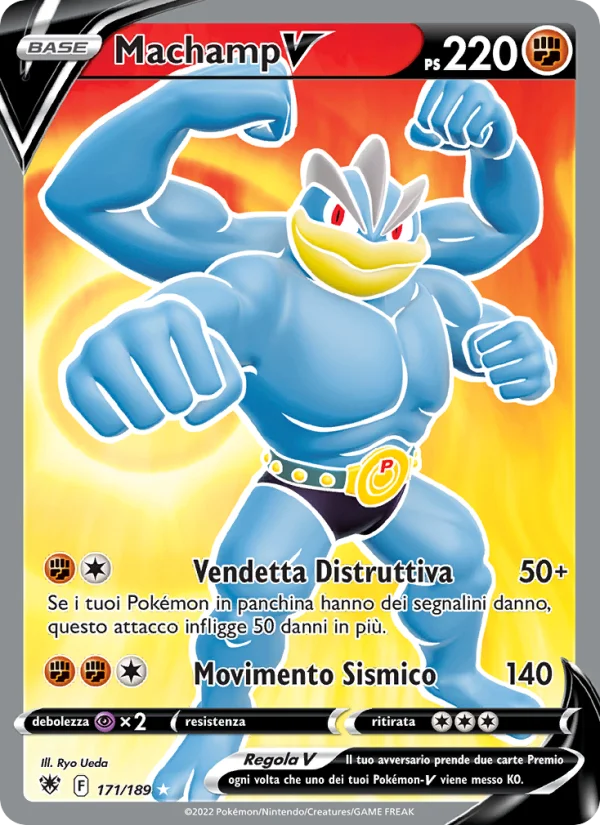Machamp V Lucentezza Siderale carta Pokémon italiana UR
