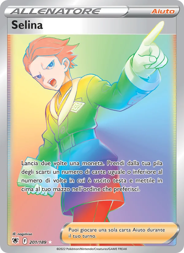 Selina Lucentezza Siderale carta Pokémon italiana RR