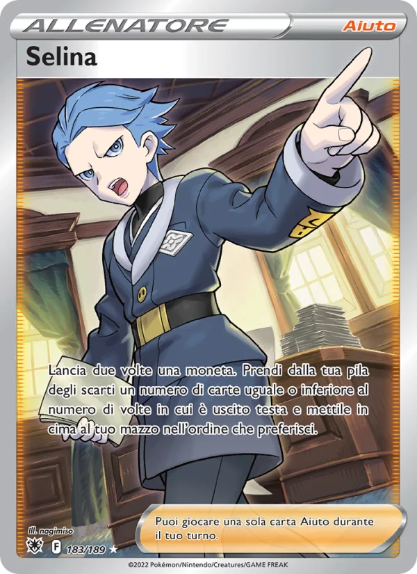 Selina Lucentezza Siderale carta Pokémon italiana UR