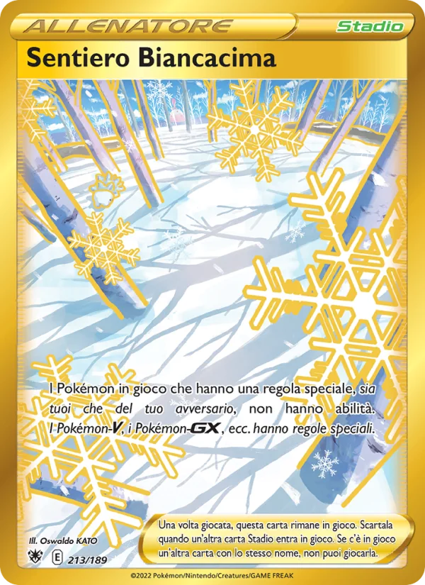 Sentiero Biancacima Lucentezza Siderale carta Pokémon italiana HR