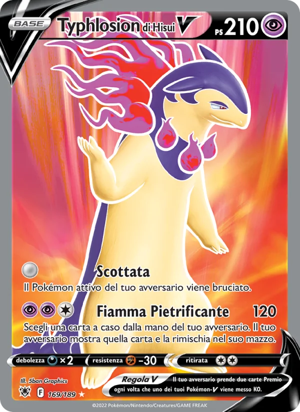 Typhlosion di Hisui V Lucentezza Siderale carta Pokémon italiana UR