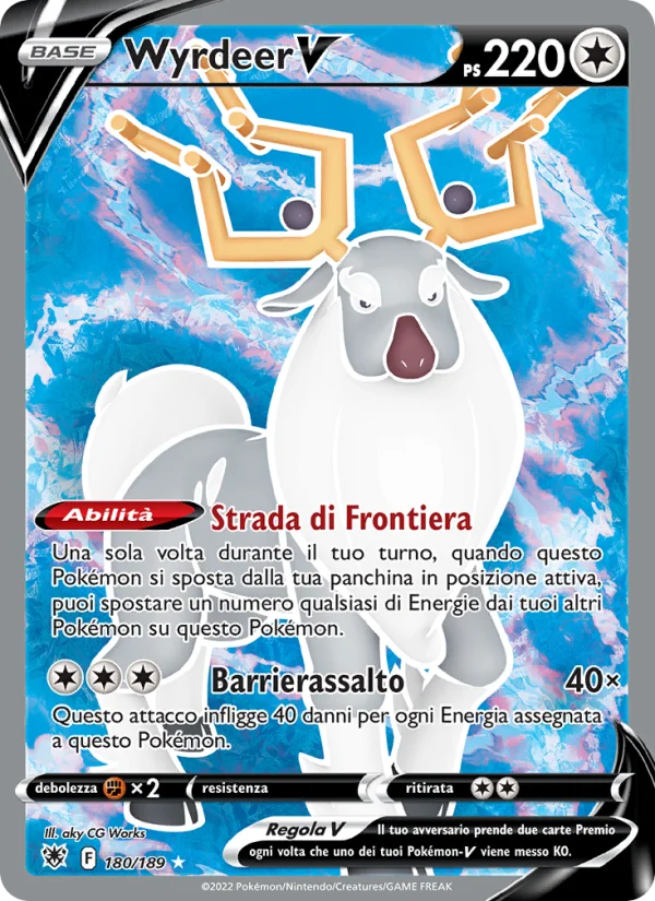 Wyrdeer V Lucentezza Siderale carta Pokémon italiana UR