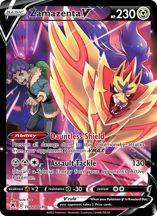 Zamazenta V Lucentezza Siderale carta Pokémon italiana TG