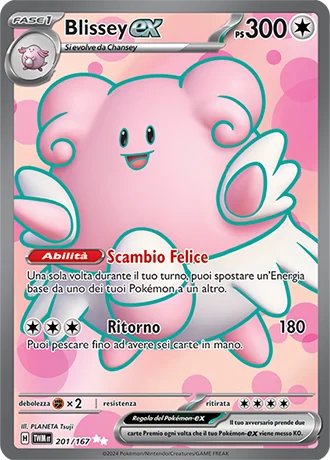Blissey ex Crepuscolo Mascherato carta Pokémon italiana UR