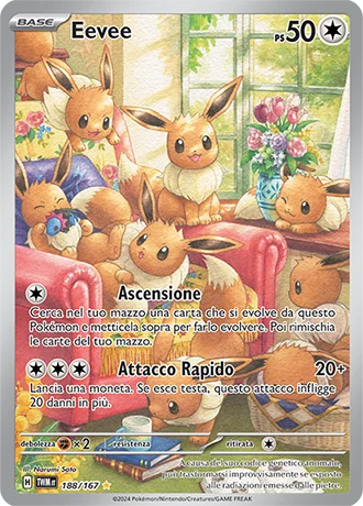 Eevee Crepuscolo Mascherato carta Pokémon italiana IR
