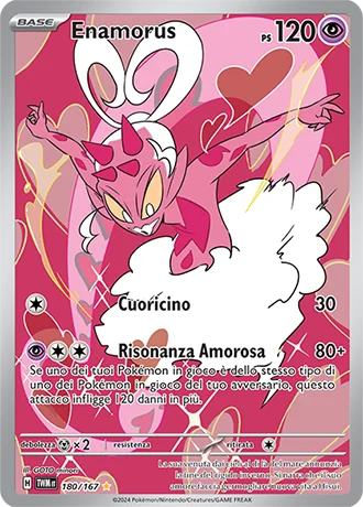 Enamorus Crepuscolo Mascherato carta Pokémon italiana IR