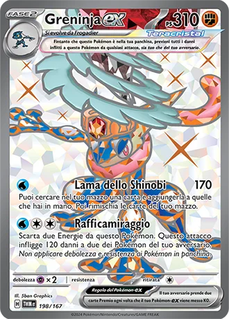Greninja ex Crepuscolo Mascherato carta Pokémon italiana