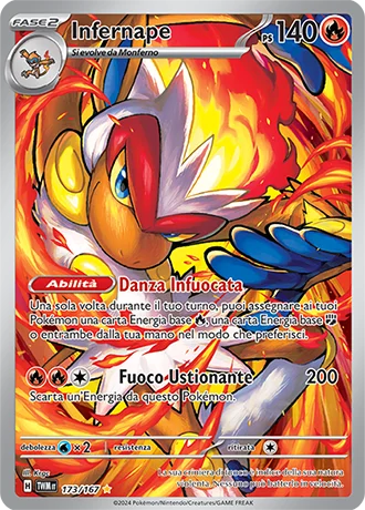 Infernape Crepuscolo Mascherato carta Pokémon italiana IR