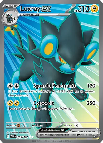 Luxray ex Crepuscolo Mascherato carta Pokémon italiana UR