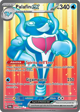 Palafin ex Crepuscolo Mascherato carta Pokémon italiana