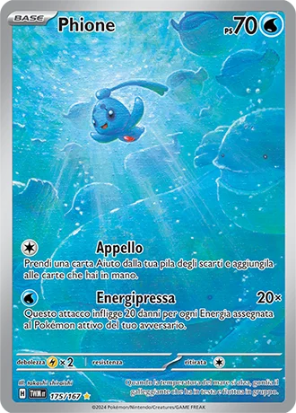 Phione Crepuscolo Mascherato carta Pokémon italiana IR