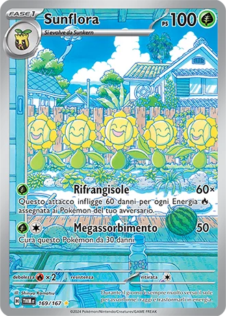 Sunflora Crepuscolo Mascherato carta Pokémon italiana IR
