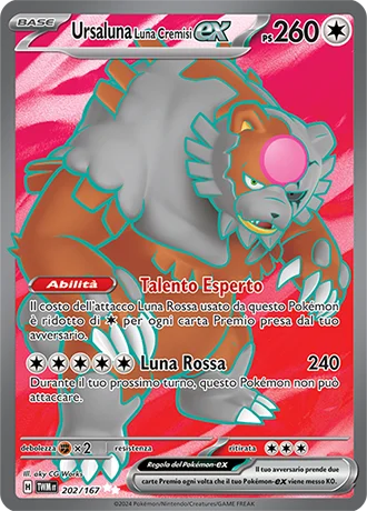 Ursaluna Luna Cremisi ex Crepuscolo Mascherato carta Pokémon italiana UR