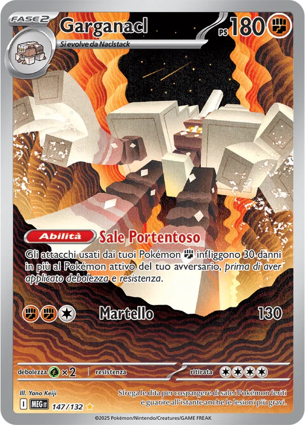 Garganacl Mega Evoluzione carta Pokémon italiana IR