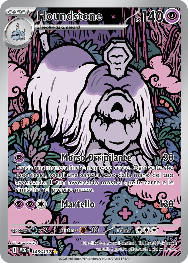 Houndstone Mega Evoluzione carta Pokémon italiana IR