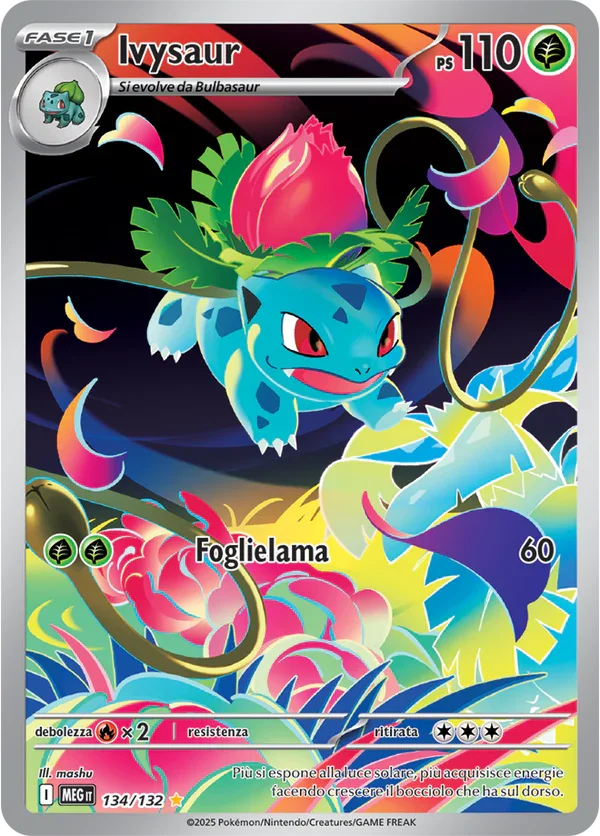 Ivysaur Mega Evoluzione carta Pokémon italiana IR